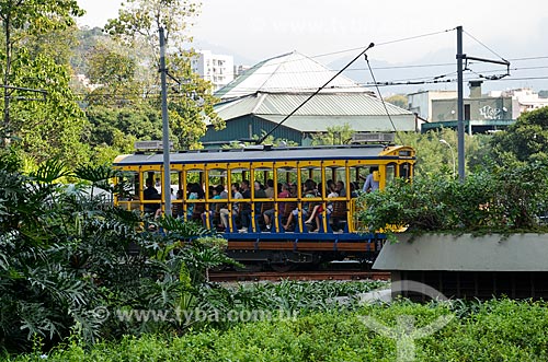  Tourists on Santa Teresa Tram  - Rio de Janeiro city - Rio de Janeiro state (RJ) - Brazil