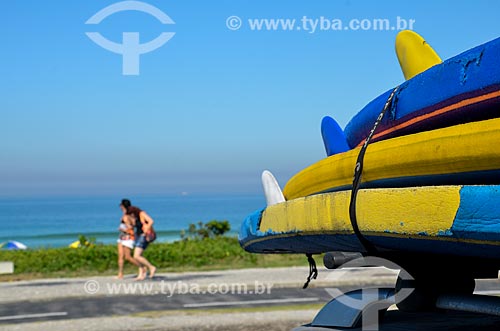  Detail of surfboard  - Rio de Janeiro city - Rio de Janeiro state (RJ) - Brazil