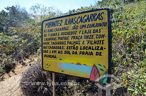  Information board in the top of Cantagalo Hill  - Rio de Janeiro city - Rio de Janeiro state (RJ) - Brazil