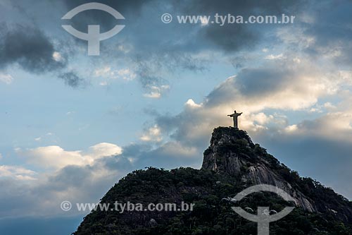  View of Christ the Redeemer from Laranjeiras neighborhood  - Rio de Janeiro city - Rio de Janeiro state (RJ) - Brazil
