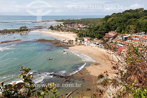  View of 1st, 2nd and 3nd Beachs from Mirante of Sao Paulo Hill  - Cairu city - Bahia state (BA) - Brazil