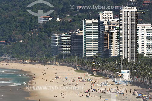  View of the Sao Conrado Beach waterfront  - Rio de Janeiro city - Rio de Janeiro state (RJ) - Brazil