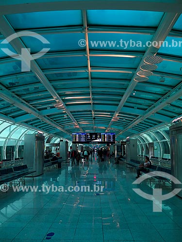  Boarding area of Santos Dumont Airport with flights panel in the background  - Rio de Janeiro city - Rio de Janeiro state (RJ) - Brazil