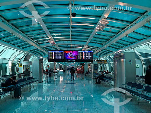  Boarding area of Santos Dumont Airport with flights panel in the background  - Rio de Janeiro city - Rio de Janeiro state (RJ) - Brazil