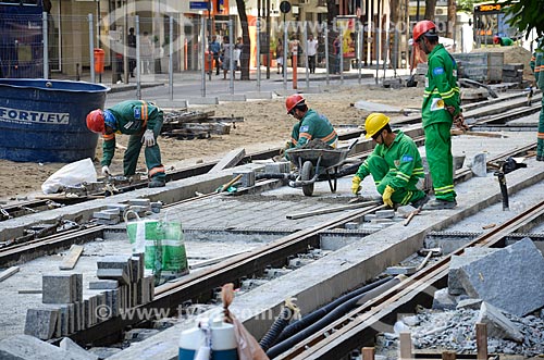  Works for implementation of the VLT (light rail Vehicle) on Rio Branco Avenue  - Rio de Janeiro city - Rio de Janeiro state (RJ) - Brazil