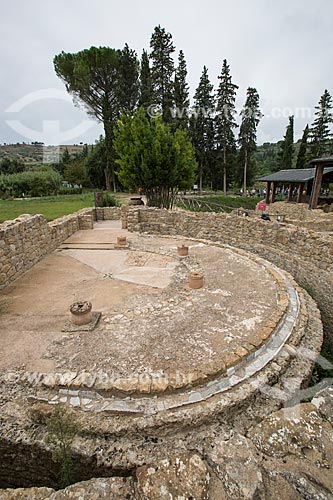  Ruins of latrine - Villa Romana del Casale - old palace building IV century  - Piazza Armerina city - Enna province - Italy