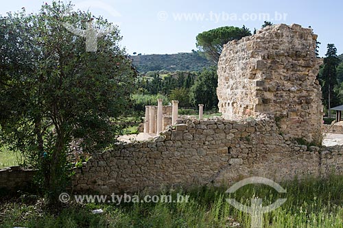  Entrance of the Villa Romana del Casale - old palace building IV century  - Piazza Armerina city - Enna province - Italy