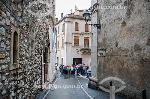  Tourists - streets of Taormina city  - Taormina city - Messina province - Italy