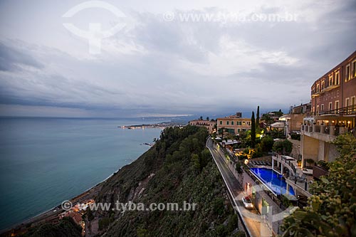  View of waterfront of Taormina city  - Taormina city - Messina province - Italy