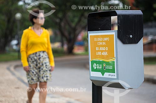  Trash with educational campaign in the Complexo da Pampulha  - Belo Horizonte city - Minas Gerais state (MG) - Brazil