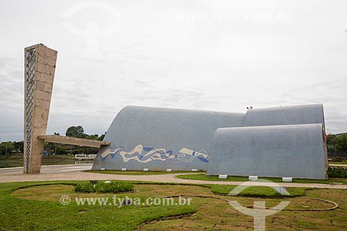  Side facade of the Sao Francisco de Assis Church (1943) - also known as Pampulha Church  - Belo Horizonte city - Minas Gerais state (MG) - Brazil