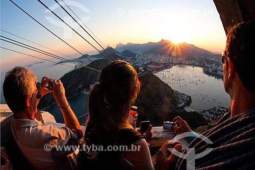  View of sunset from Sugar Loaf  - Rio de Janeiro city - Rio de Janeiro state (RJ) - Brazil