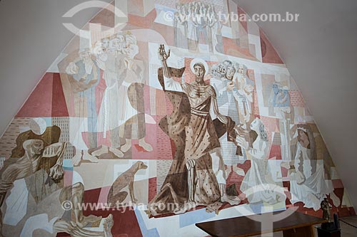  Panel by Candido Portinari behind of the altar - Sao Francisco de Assis Church (1943) - also known as Pampulha Church  - Belo Horizonte city - Minas Gerais state (MG) - Brazil