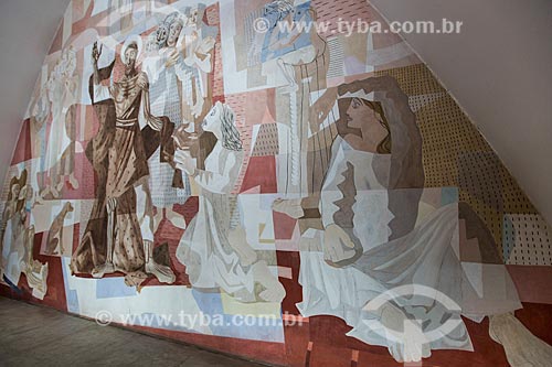  Panel by Candido Portinari behind of the altar - Sao Francisco de Assis Church (1943) - also known as Pampulha Church  - Belo Horizonte city - Minas Gerais state (MG) - Brazil