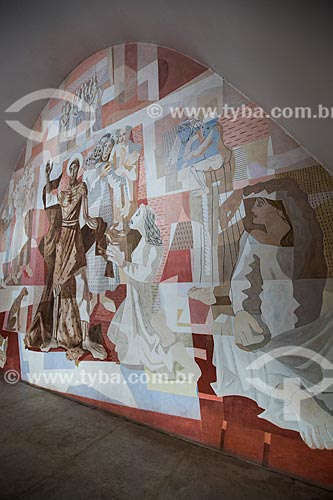  Panel by Candido Portinari behind of the altar - Sao Francisco de Assis Church (1943) - also known as Pampulha Church  - Belo Horizonte city - Minas Gerais state (MG) - Brazil