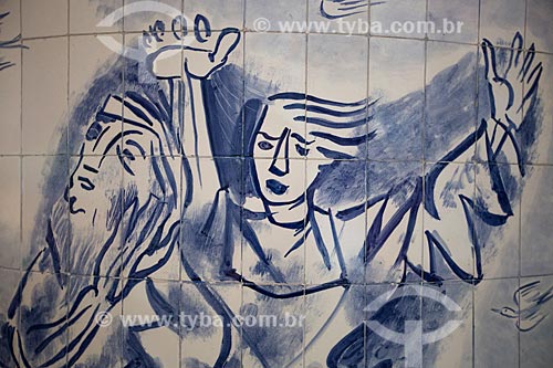  Panel by Candido Portinari inside of the Sao Francisco de Assis Church (1943) - also known as Pampulha Church  - Belo Horizonte city - Minas Gerais state (MG) - Brazil