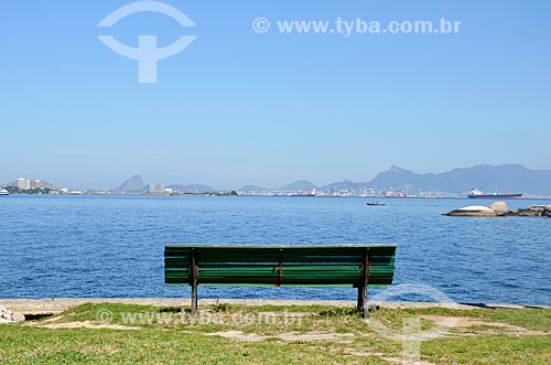  Bench and view from Paqueta Island  - Rio de Janeiro city - Rio de Janeiro state (RJ) - Brazil