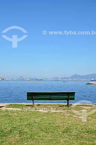  Bench and view from Paqueta Island  - Rio de Janeiro city - Rio de Janeiro state (RJ) - Brazil