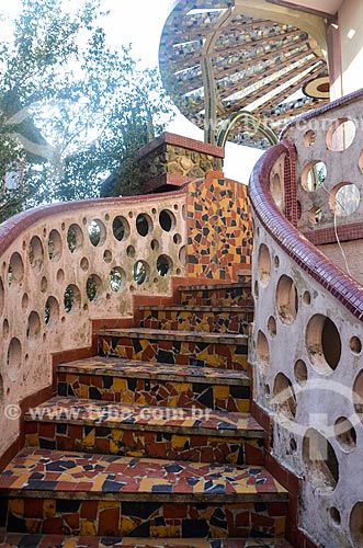  Casa de Artes Paqueta (Paqueta Arts home) - Staircase inspired by the work of Spanish artist Gaudi  - Rio de Janeiro city - Rio de Janeiro state (RJ) - Brazil