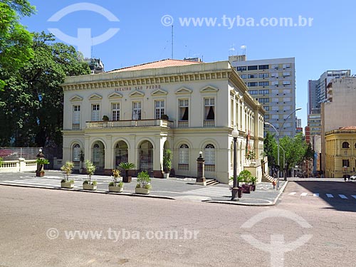  View of the Sao Pedro Theater (1858) from Marechal Deodoro Square - also known as Matriz Square  - Porto Alegre city - Rio Grande do Sul state (RS) - Brazil