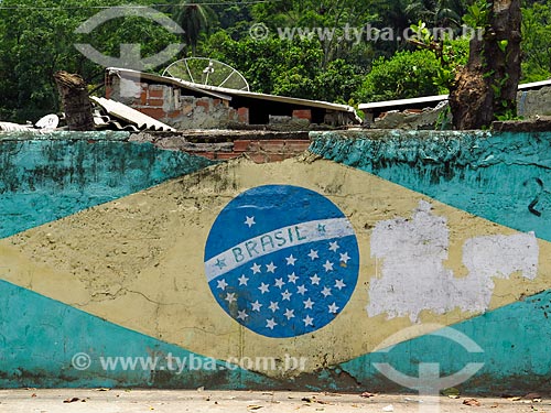  Graffiti - Brazilian flag  - Porto Alegre city - Rio Grande do Sul state (RS) - Brazil