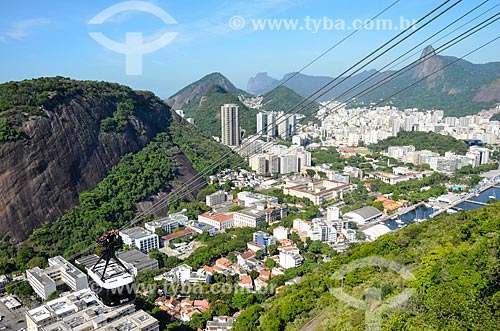  Sugar Loaf cable car with Botafogo neighborhood in the background  - Rio de Janeiro city - Rio de Janeiro state (RJ) - Brazil