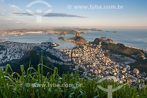  View of the Guanabara Bay and the Sugar Loaf from Christ the Redeemer mirante  - Rio de Janeiro city - Rio de Janeiro state (RJ) - Brazil