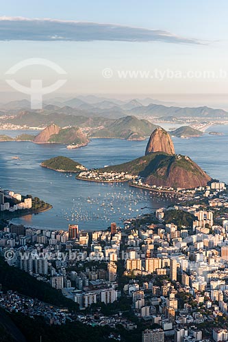  View of the Guanabara Bay and the Sugar Loaf from Christ the Redeemer mirante  - Rio de Janeiro city - Rio de Janeiro state (RJ) - Brazil