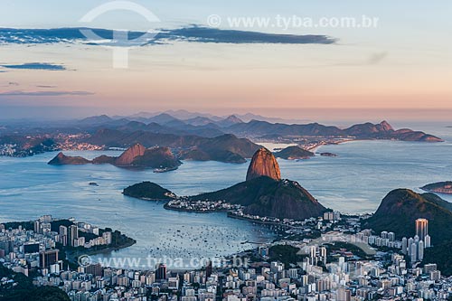  View of the Guanabara Bay and the Sugar Loaf from Christ the Redeemer mirante  - Rio de Janeiro city - Rio de Janeiro state (RJ) - Brazil