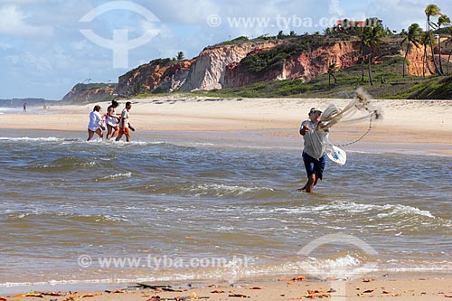  Fishing - Jacuma Beach watrefront  - Conde city - Paraiba state (PB) - Brazil