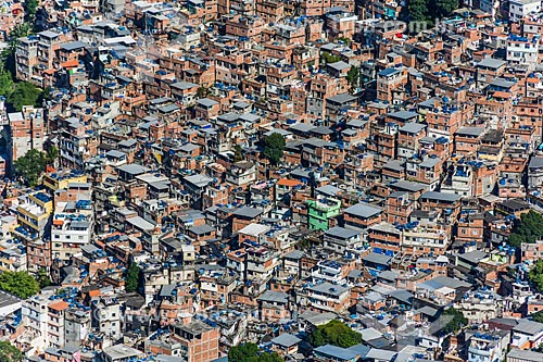  View of the Rocinha slum from trail to Morro Dois Irmaos (Two Brothers Mountain)  - Rio de Janeiro city - Rio de Janeiro state (RJ) - Brazil