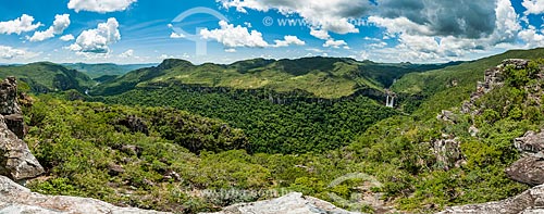  General view of the Chapada dos Veadeiros National Park - from Janela Mirante (Window Mirante)  - Alto Paraiso de Goias city - Goias state (GO) - Brazil