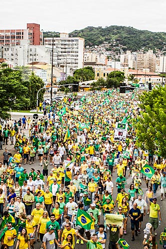  Manifestation by the impeachment of President Dilma Rousseff on March 13  - Florianopolis city - Santa Catarina state (SC) - Brazil