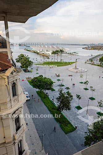  View of Mua Square and the Amanha Museum (Museum of Tomorrow) from Art Museum of Rio (MAR)  - Rio de Janeiro city - Rio de Janeiro state (RJ) - Brazil