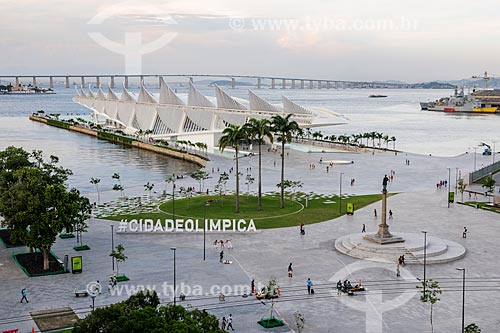  View of Mua Square and the Amanha Museum (Museum of Tomorrow) from Art Museum of Rio (MAR)  - Rio de Janeiro city - Rio de Janeiro state (RJ) - Brazil