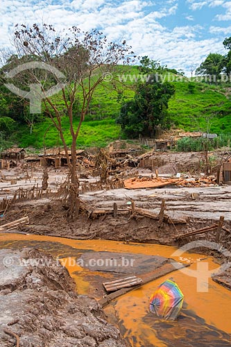  Ruins of houses of the Paracatu de Baixo district after the dam rupture of the Samarco company mining rejects in Mariana city (MG)  - Mariana city - Minas Gerais state (MG) - Brazil