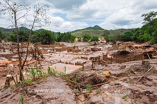  Ruins of houses of the Paracatu de Baixo district after the dam rupture of the Samarco company mining rejects in Mariana city (MG)  - Mariana city - Minas Gerais state (MG) - Brazil