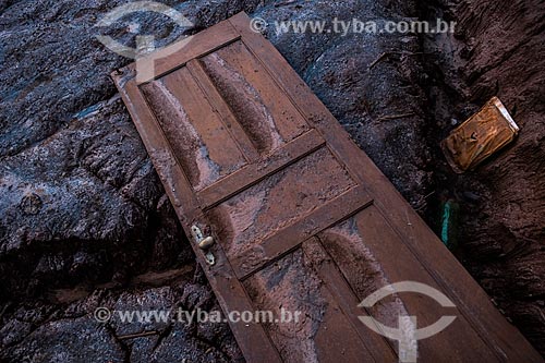  Inside of house covered to mud - Paracatu de Baixo district after the dam rupture of the Samarco company mining rejects in Mariana city (MG)  - Mariana city - Minas Gerais state (MG) - Brazil