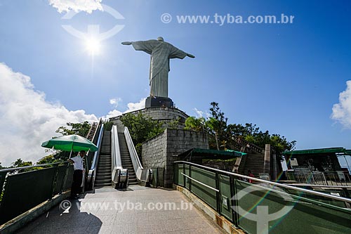  Access escalator to Christ the Redeemer (1931) mirante  - Rio de Janeiro city - Rio de Janeiro state (RJ) - Brazil