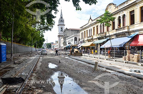  Works around the Republica Square to passage of TRAM (VLT-light rail Vehicle)  - Rio de Janeiro city - Rio de Janeiro state (RJ) - Brazil