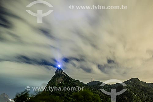  View of the dawn Christ the Redeemer (1931) from Mirante Dona Marta  - Rio de Janeiro city - Rio de Janeiro state (RJ) - Brazil
