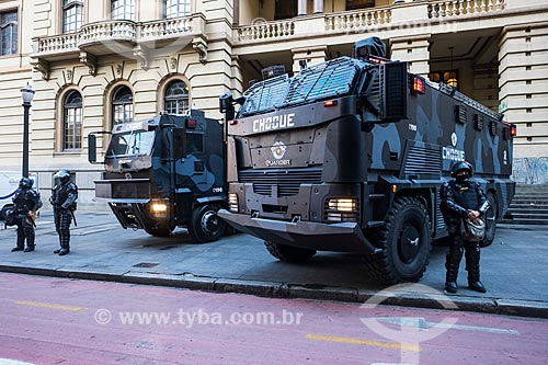  Riot Police during manifestation in favor of President Dilma Rousseff  - Sao Paulo city - Sao Paulo state (SP) - Brazil