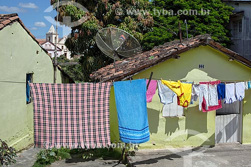  Clothes line - house in Tracunhaem city  - Tracunhaem city - Pernambuco state (PE) - Brazil