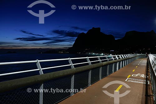  Dawn - Tim Maia Bike lane with the Rock of Gavea in the background  - Rio de Janeiro city - Rio de Janeiro state (RJ) - Brazil