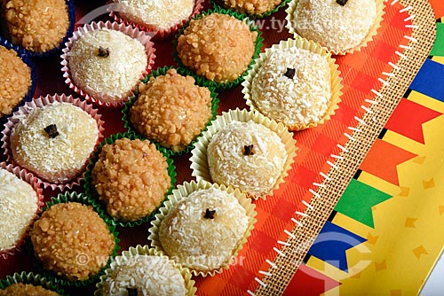  Brigadeiro de Paçoca and Beijinho - Typical sweets of Brazilian cuisine  - Rio de Janeiro city - Rio de Janeiro state (RJ) - Brazil