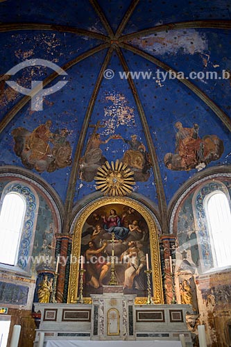  Detail of altar of the La Collegiale Notre Dame dAlidon church (XVI century)  - Oppede city - Vaucluse department - France