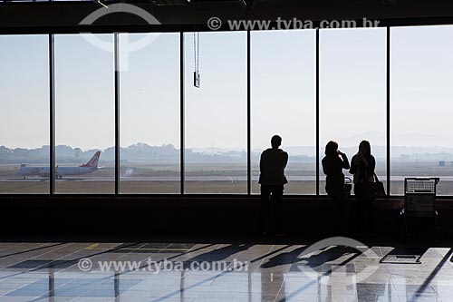  Passengers silhouette - inside of Afonso Pena International Airport - also know as Curitiba International Airport  - Sao Jose dos Pinhais city - Parana state (PR) - Brazil