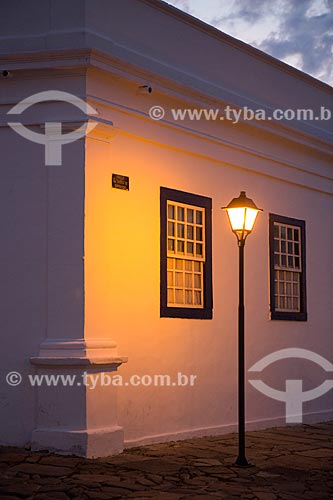  Historic houses - Senador Caiado Street - during the sunset  - Goias city - Goias state (GO) - Brazil