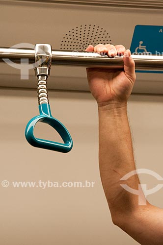  Passenger inside of subway - Rio Subway - Line 4  - Rio de Janeiro city - Rio de Janeiro state (RJ) - Brazil