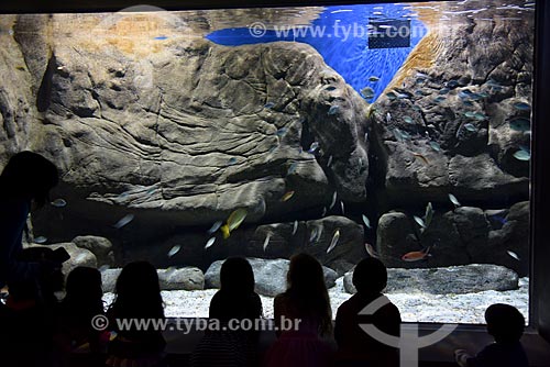  Visitors inside of AquaRio - marine aquarium of the city of Rio de Janeiro  - Rio de Janeiro city - Rio de Janeiro state (RJ) - Brazil